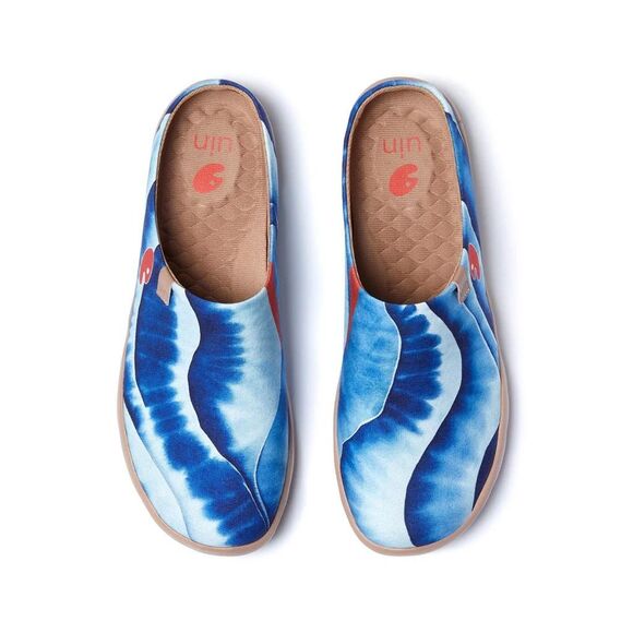 UIN Men's Mules Comfort Shoes Casual slipper (INDIGO WAVES MALAGA) - Picture 1 of 10